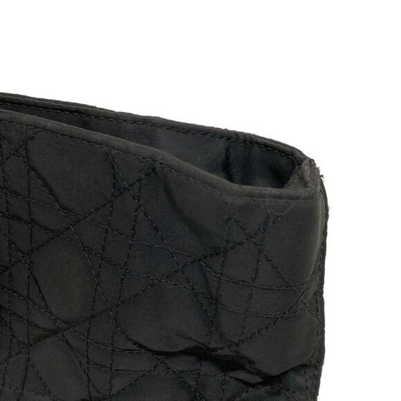 DIOR/ChristianDior Cannage Stitch-Black Nylon PatentLeather Tote Bag 606-072125 - Picture 10 of 14